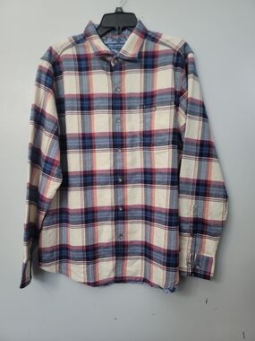 Tommy Bahama Canyon Beach Window Pane Bleached Sand Long Sleeve Shirt